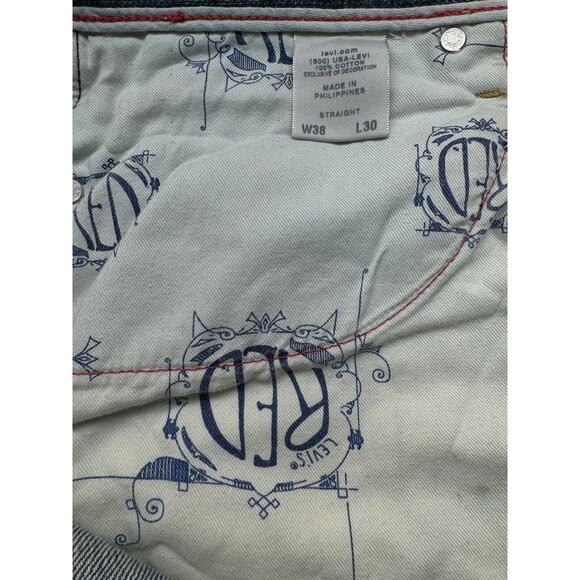 Levi's Red Collection Limited Edition Straight Leg Jeans Distressed Men's 38X30 - Picture 5 of 7